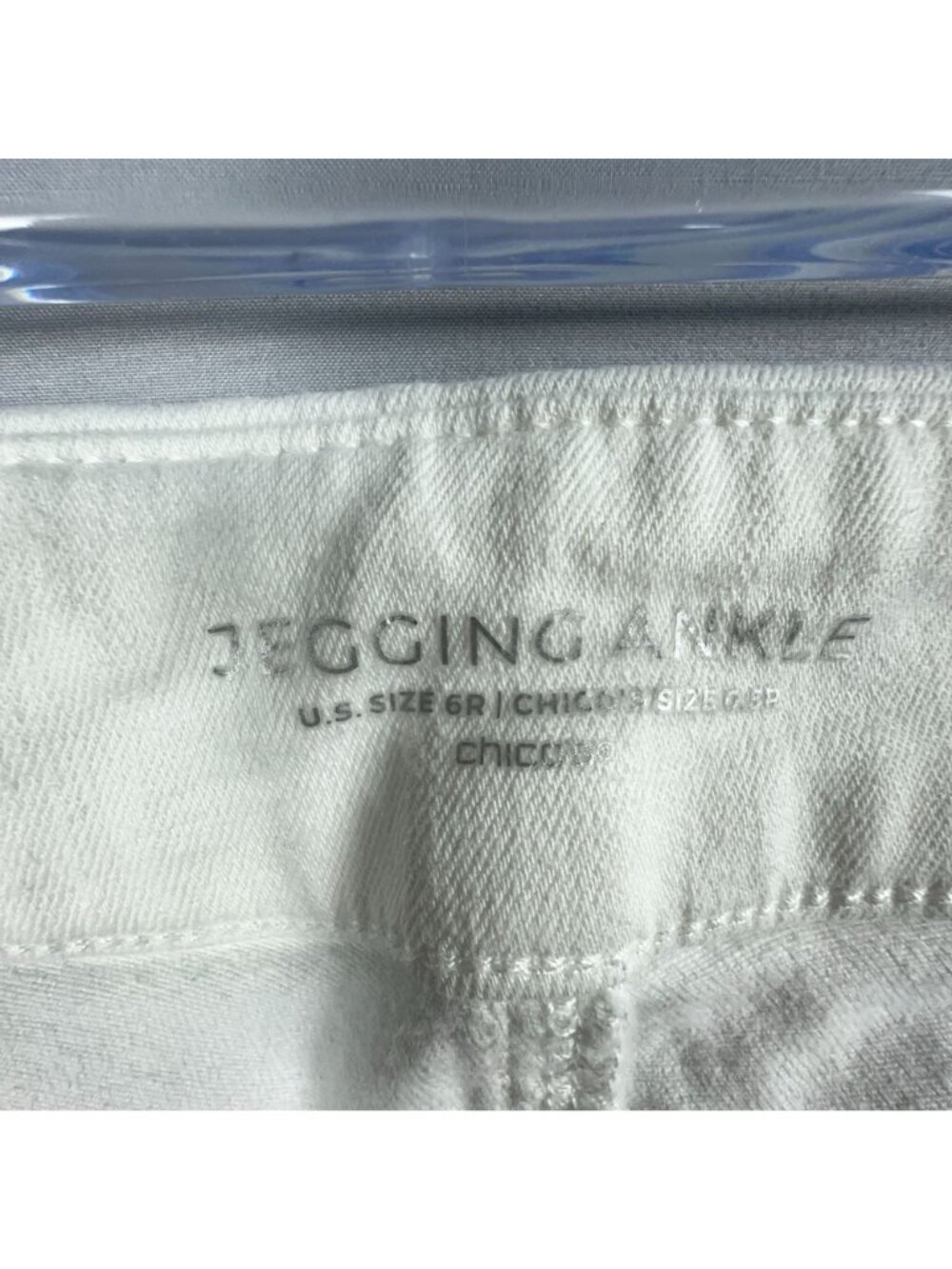 Chicos Jeggings Ankle Jeans Size 6 Regular Mid Rise Skinny Eyelet Raw Hem Pullon - Picture 5 of 12